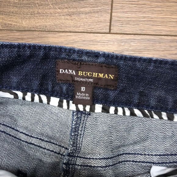 Dana Buchman Signature Jeans Womens 10 Stretch Boot-Cut Deep Dark Blue B… - Picture 7 of 14